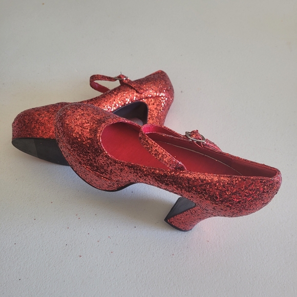 Red Glitter Platforms Mary Jane Shoes for Women's Size 7/7.5 - Picture 4 of 9